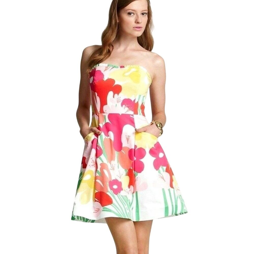 LILLY PULITZER Lavish Lilly Blossom Strapless Multi Floral Mini Dress